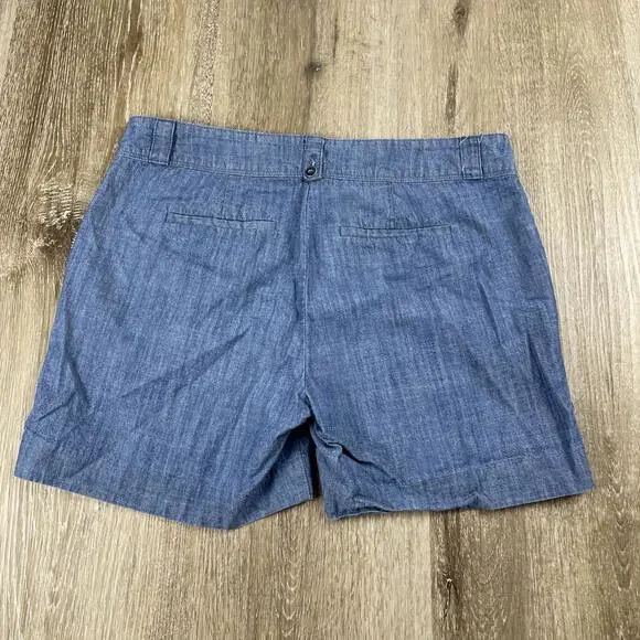 Isaac Mizahari Blue Terry Slub Cotton Shorts Women's 6 Lightweight - Picture 8 of 16